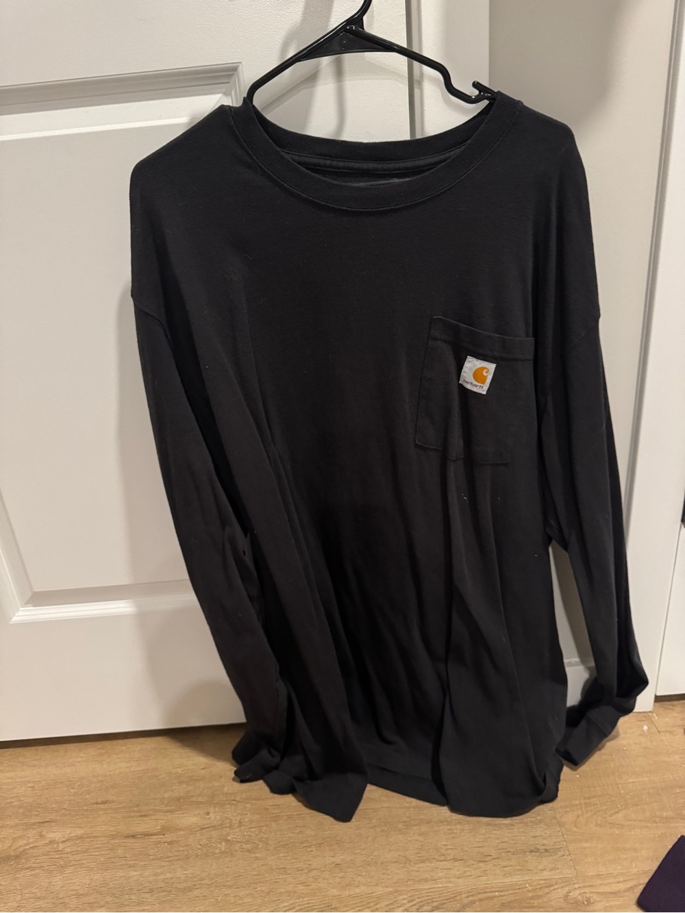 Carhartt Men’s Long Sleeve Pocket T-Shirt - Black XL
